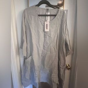 100% Linen Tunic Top